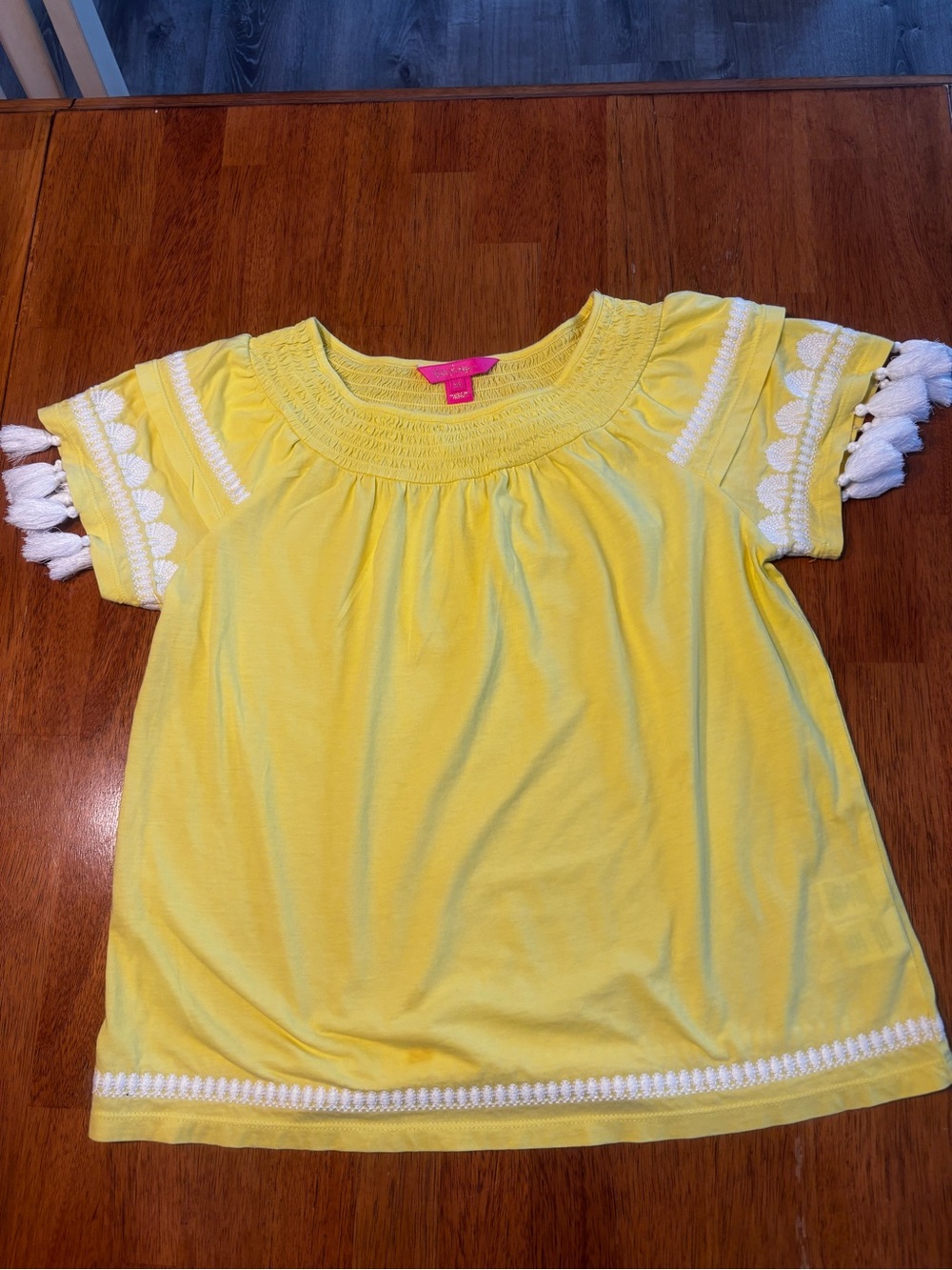 Yellow Tassel Sleeve Top